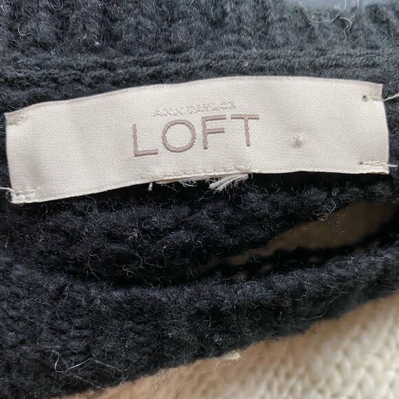 LOFT Wool‎ Alpaca Blend Striped Sweater - Picture 9 of 10